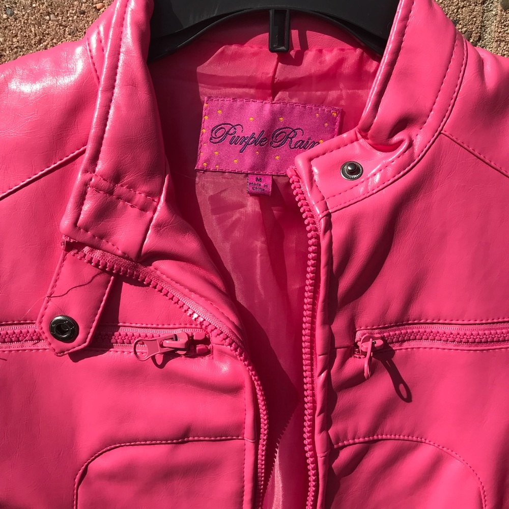 💞💞💞Candy pink faux leather jacket 💞💞💞